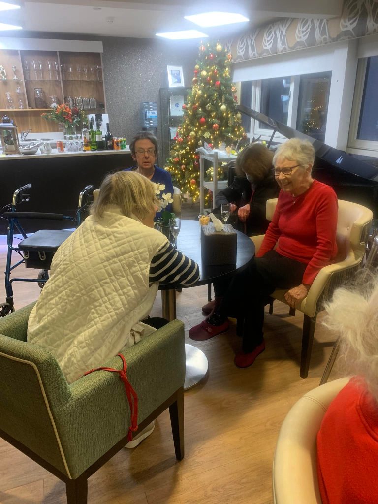 Residents Getting in the Christmas Spirit Together